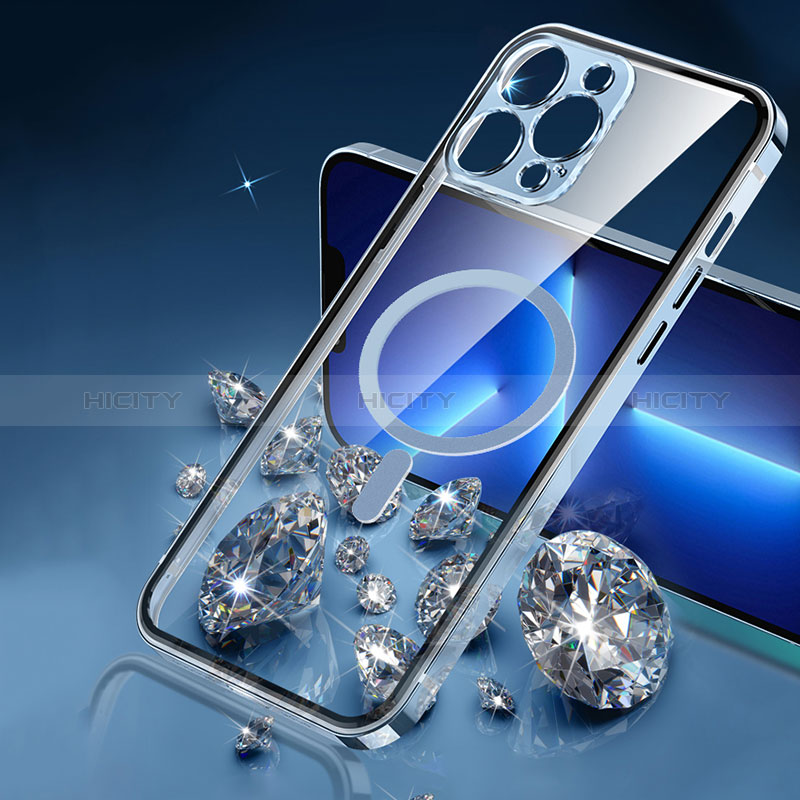 Coque Bumper Luxe Metal et Plastique Etui Housse avec Mag-Safe Magnetic Magnetique JL3 pour Apple iPhone 15 Pro Plus