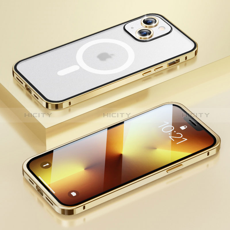 Coque Bumper Luxe Metal et Plastique Etui Housse avec Mag-Safe Magnetic Magnetique LF1 pour Apple iPhone 14 Plus