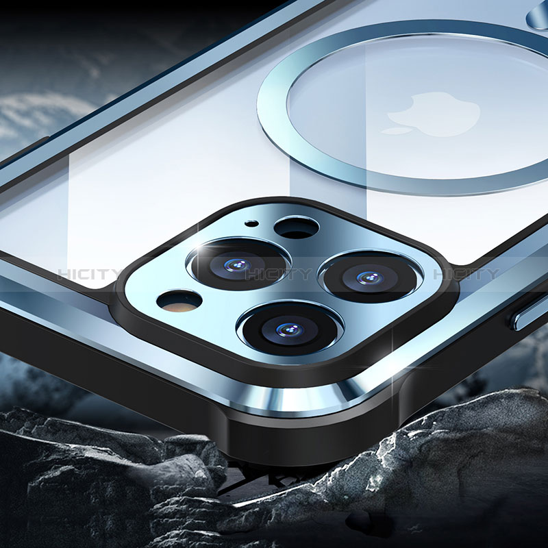 Coque Bumper Luxe Metal et Plastique Etui Housse avec Mag-Safe Magnetic Magnetique LF2 pour Apple iPhone 13 Pro Max Plus