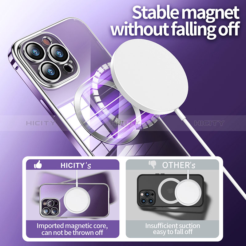 Coque Bumper Luxe Metal et Plastique Etui Housse avec Mag-Safe Magnetic Magnetique LF3 pour Apple iPhone 15 Pro Plus