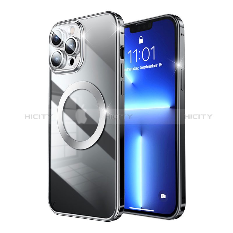 Coque Bumper Luxe Metal et Plastique Etui Housse avec Mag-Safe Magnetic Magnetique LF5 pour Apple iPhone 13 Pro Max Plus