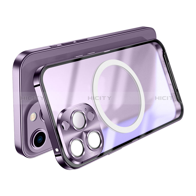 Coque Bumper Luxe Metal et Plastique Etui Housse avec Mag-Safe Magnetic Magnetique LK1 pour Apple iPhone 15 Pro Plus
