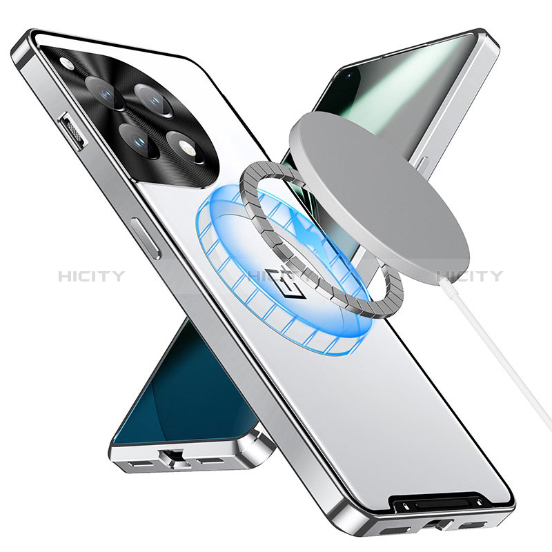Coque Bumper Luxe Metal et Plastique Etui Housse avec Mag-Safe Magnetic Magnetique LK1 pour OnePlus 12 5G Plus
