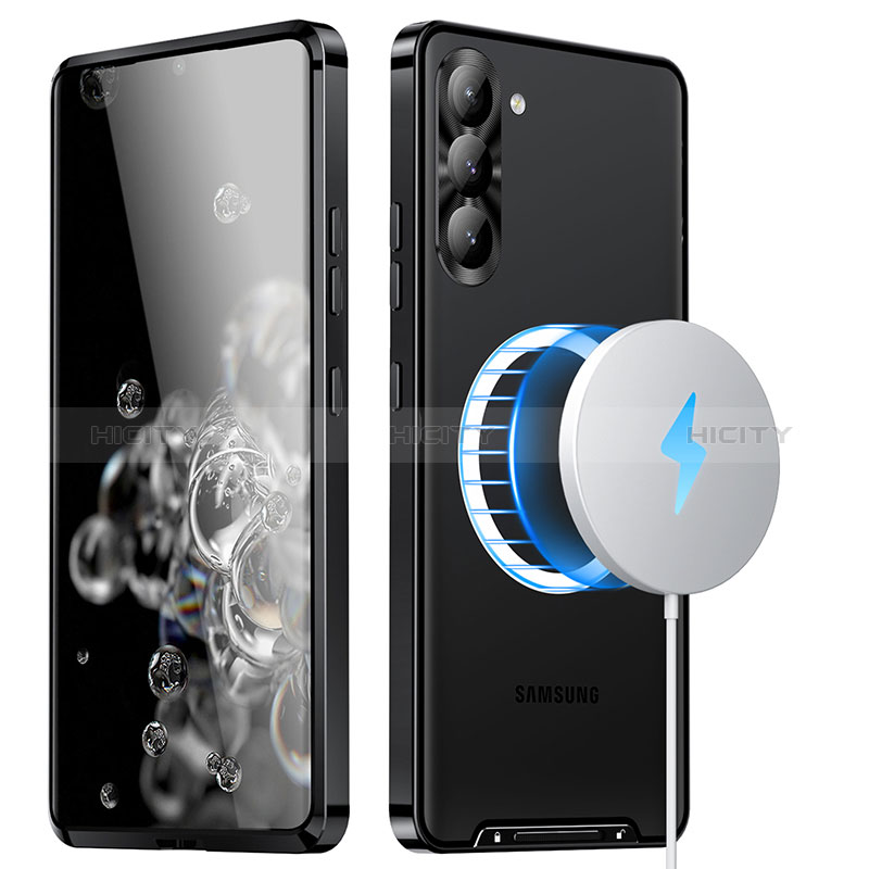 Coque Bumper Luxe Metal et Plastique Etui Housse avec Mag-Safe Magnetic Magnetique LK1 pour Samsung Galaxy S23 5G Plus