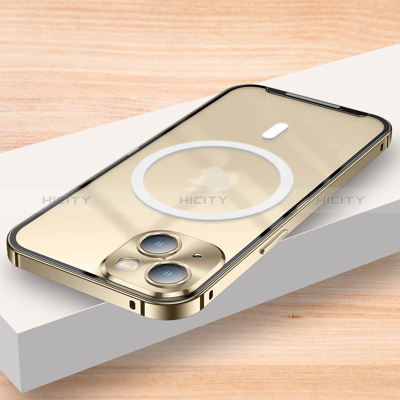 Coque Bumper Luxe Metal et Plastique Etui Housse avec Mag-Safe Magnetic Magnetique LK2 pour Apple iPhone 14 Plus