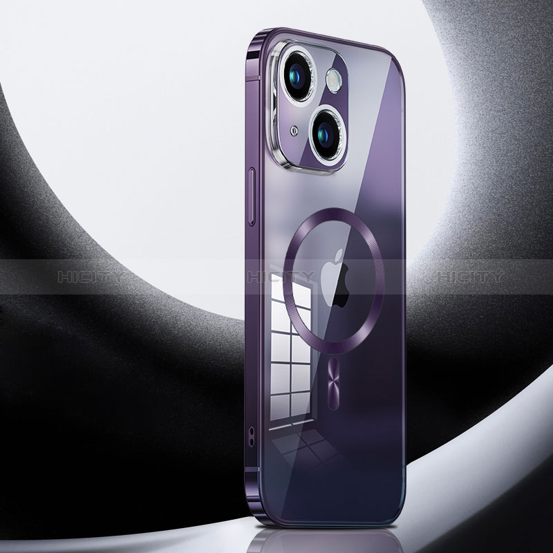 Coque Bumper Luxe Metal et Plastique Etui Housse avec Mag-Safe Magnetic Magnetique LK3 pour Apple iPhone 15 Plus