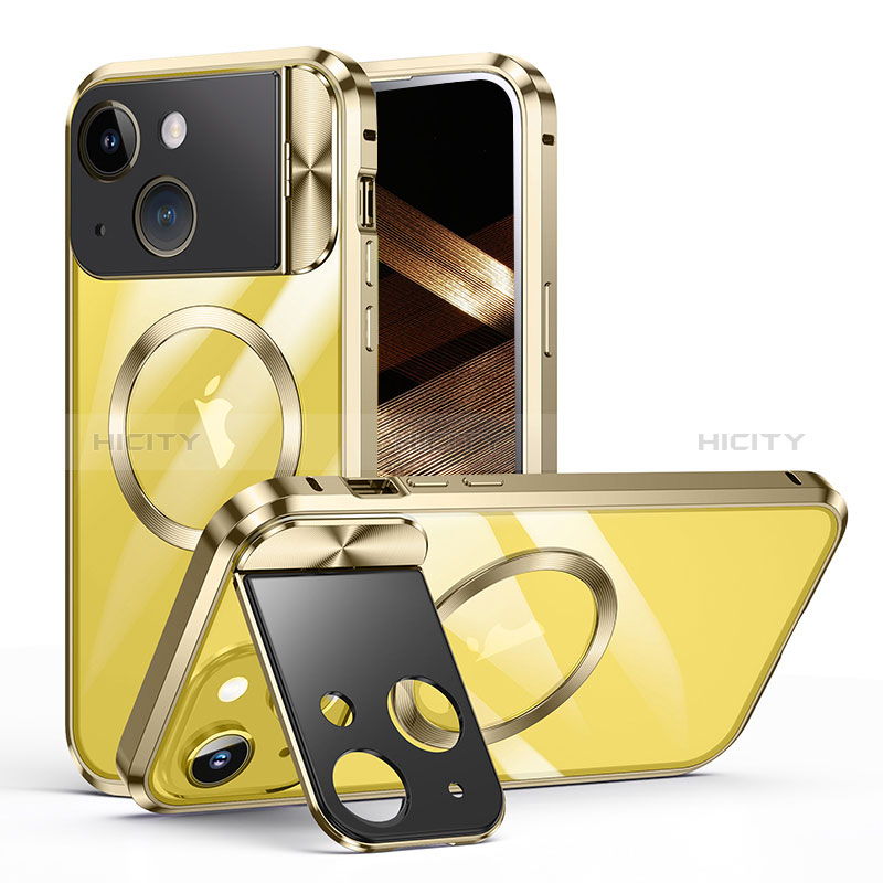 Coque Bumper Luxe Metal et Plastique Etui Housse avec Mag-Safe Magnetic Magnetique LK4 pour Apple iPhone 14 Plus Plus