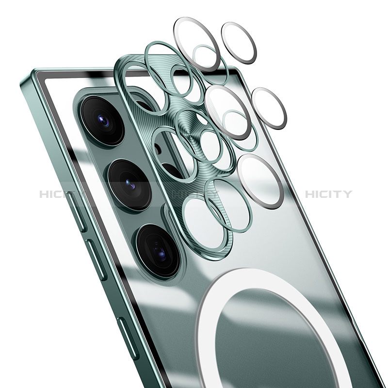 Coque Bumper Luxe Metal et Plastique Etui Housse avec Mag-Safe Magnetic Magnetique P01 pour Samsung Galaxy S21 Ultra 5G Plus