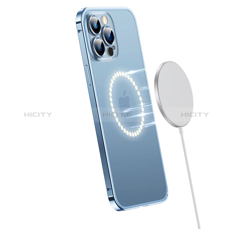 Coque Bumper Luxe Metal et Plastique Etui Housse avec Mag-Safe Magnetic Magnetique QC2 pour Apple iPhone 12 Mini Plus
