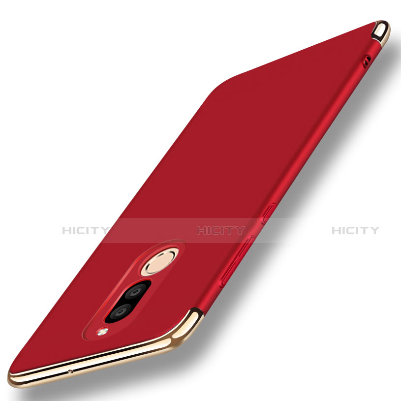Coque Bumper Luxe Metal et Plastique Etui Housse avec Support Bague Anneau A01 pour Huawei G10 Rouge Plus