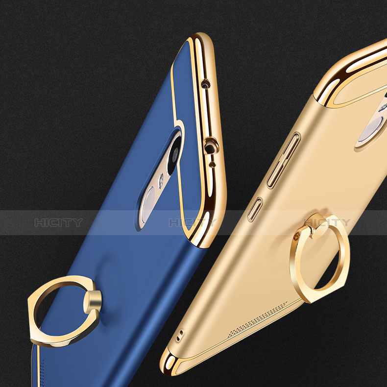 Coque Bumper Luxe Metal et Plastique Etui Housse avec Support Bague Anneau A01 pour Xiaomi Redmi Note 3 Plus