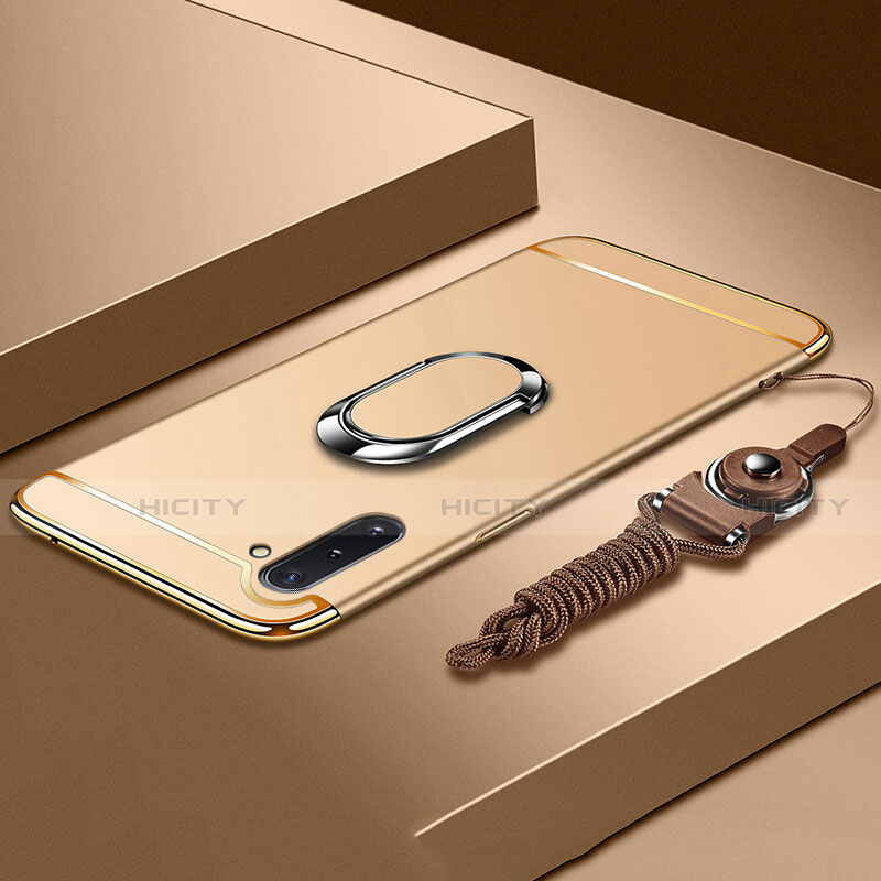 Coque Bumper Luxe Metal et Plastique Etui Housse avec Support Bague Anneau T01 pour Samsung Galaxy Note 10 5G Plus