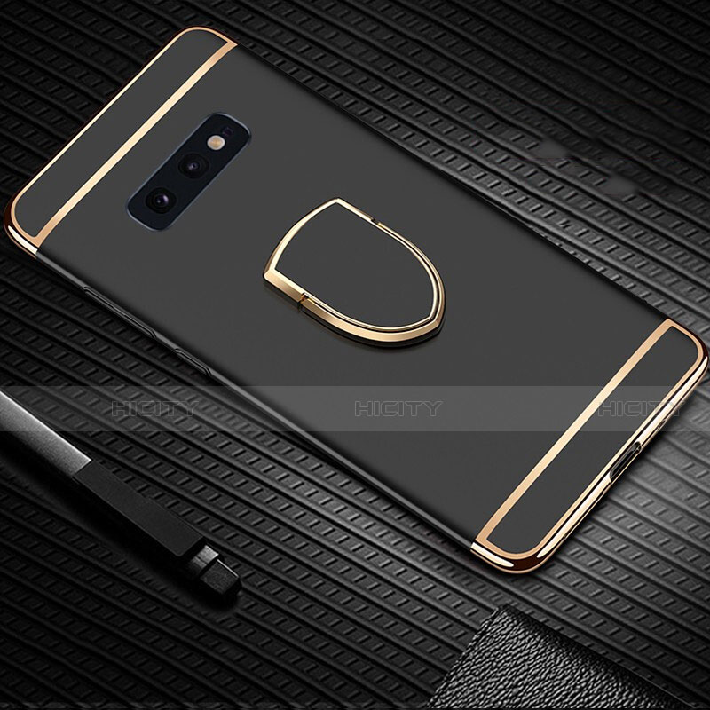 Coque Bumper Luxe Metal et Plastique Etui Housse avec Support Bague Anneau T01 pour Samsung Galaxy S10e Plus