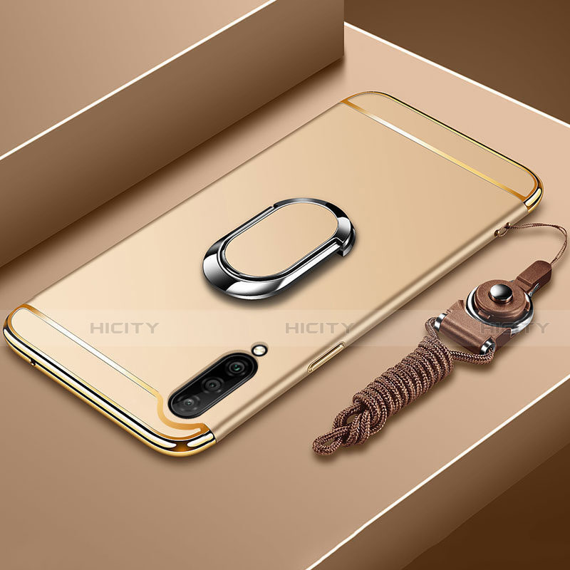Coque Bumper Luxe Metal et Plastique Etui Housse avec Support Bague Anneau T01 pour Xiaomi Mi A3 Or Plus