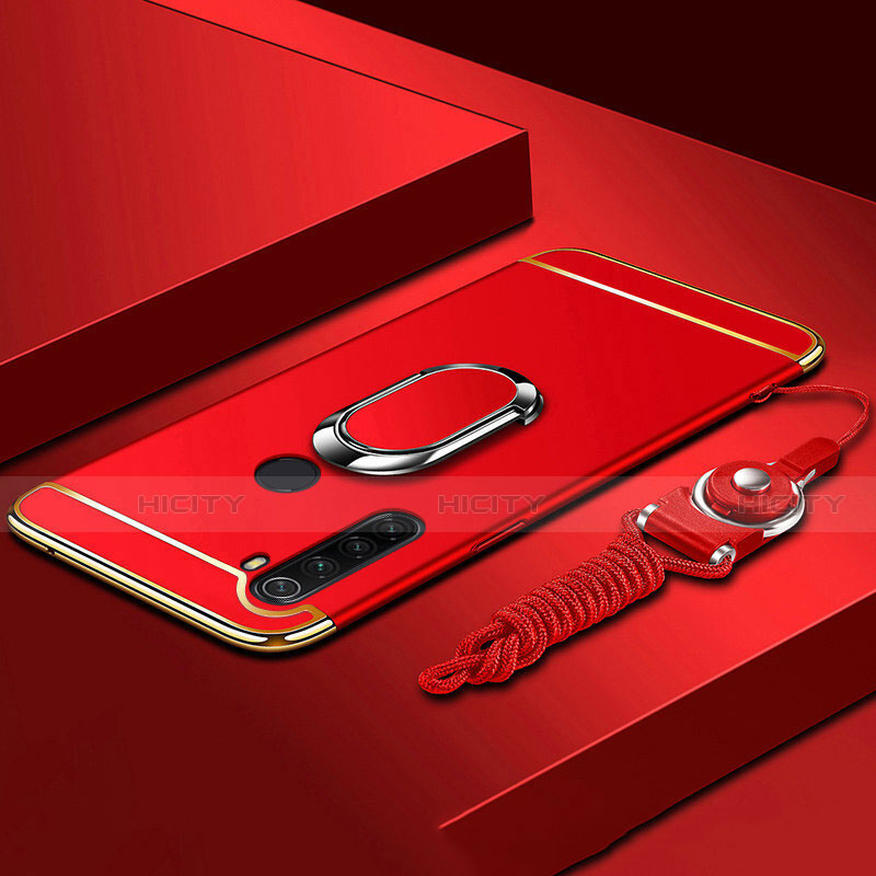 Coque Bumper Luxe Metal et Plastique Etui Housse avec Support Bague Anneau T01 pour Xiaomi Redmi Note 8 (2021) Plus
