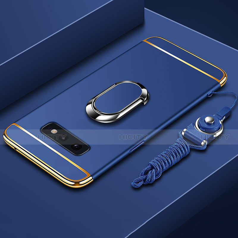 Coque Bumper Luxe Metal et Plastique Etui Housse avec Support Bague Anneau T02 pour Samsung Galaxy S10e Plus