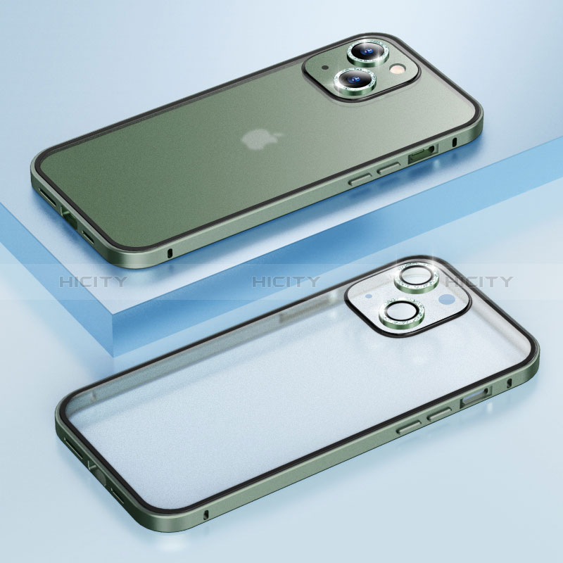 Coque Bumper Luxe Metal et Plastique Etui Housse Bling-Bling LF1 pour Apple iPhone 13 Plus