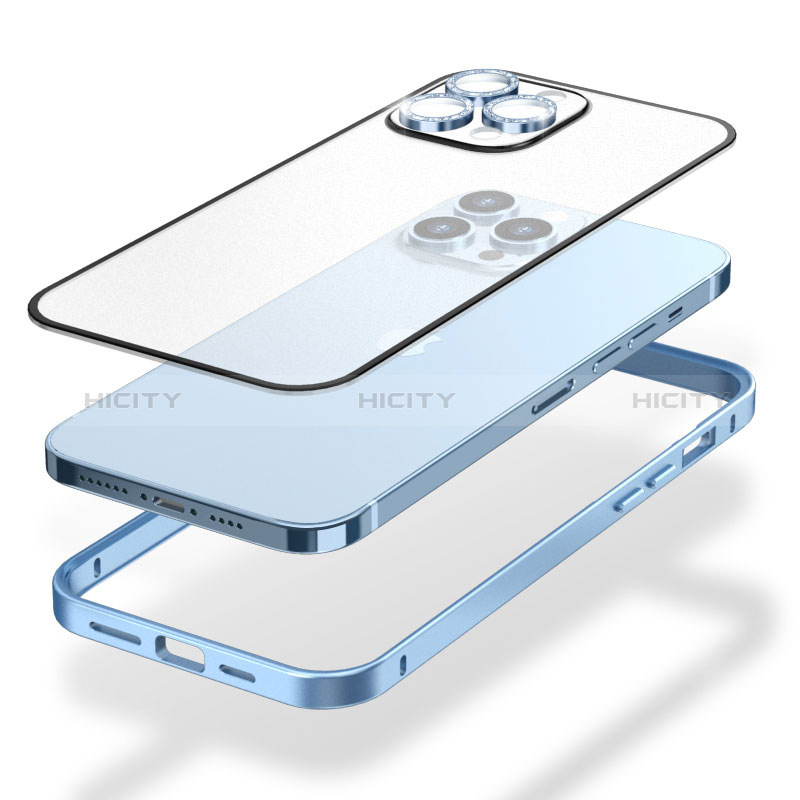 Coque Bumper Luxe Metal et Plastique Etui Housse Bling-Bling LF1 pour Apple iPhone 15 Plus