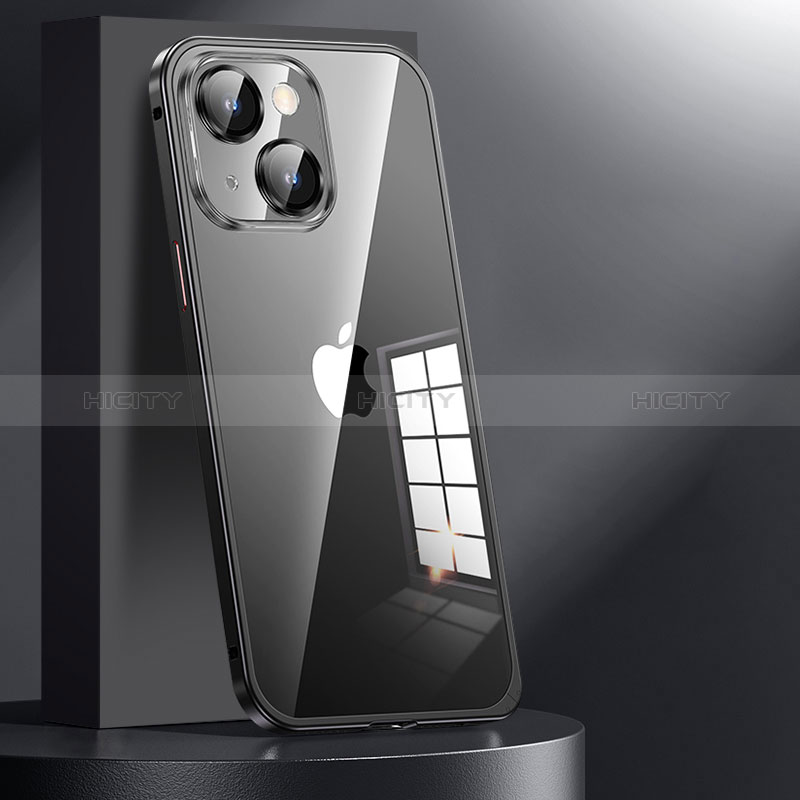 Coque Bumper Luxe Metal et Plastique Etui Housse JL1 pour Apple iPhone 14 Noir Plus