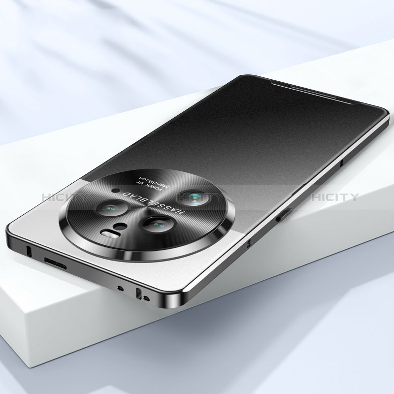 Coque Bumper Luxe Metal et Plastique Etui Housse LK1 pour Oppo Find X6 5G Noir Plus