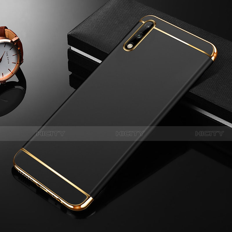Coque Bumper Luxe Metal et Plastique Etui Housse M01 pour Huawei Enjoy 10 Noir Plus