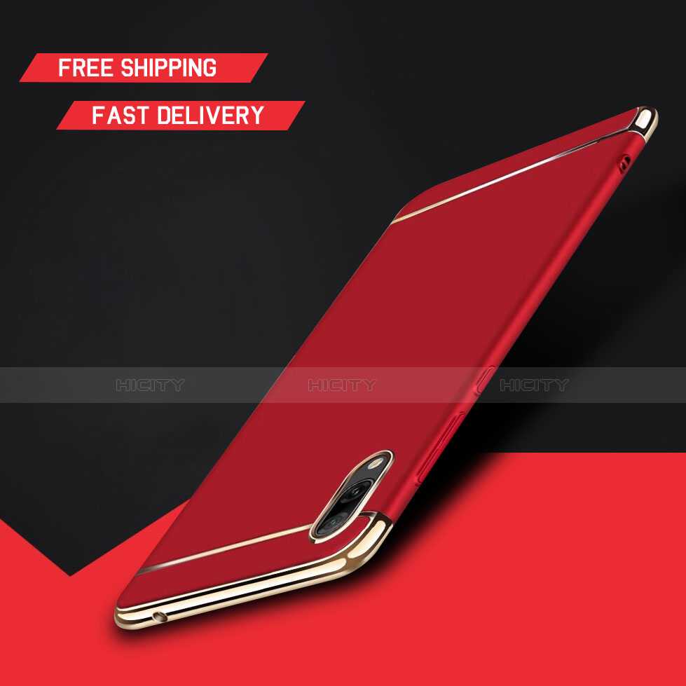 Coque Bumper Luxe Metal et Plastique Etui Housse M01 pour Huawei Enjoy 9 Rouge Plus