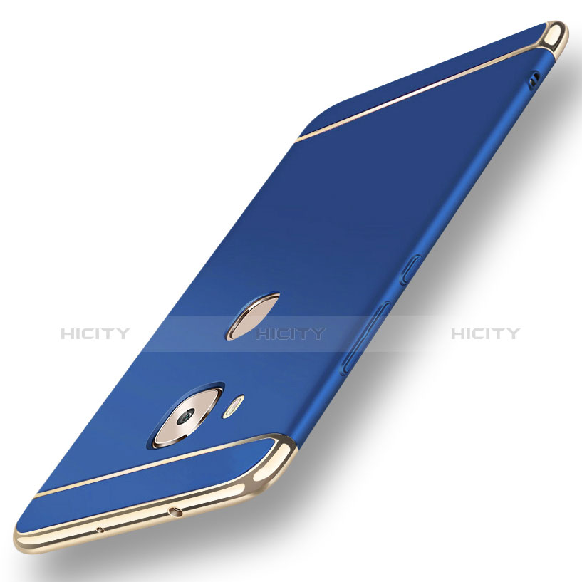Coque Bumper Luxe Metal et Plastique Etui Housse M01 pour Huawei G8 Bleu Plus