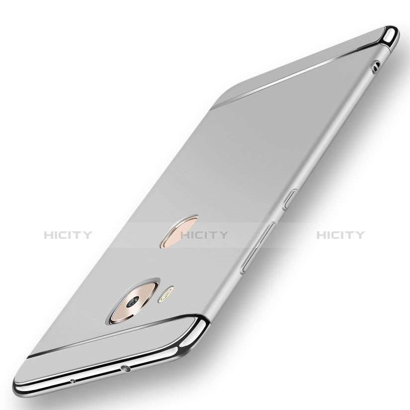 Coque Bumper Luxe Metal et Plastique Etui Housse M01 pour Huawei GX8 Argent Plus