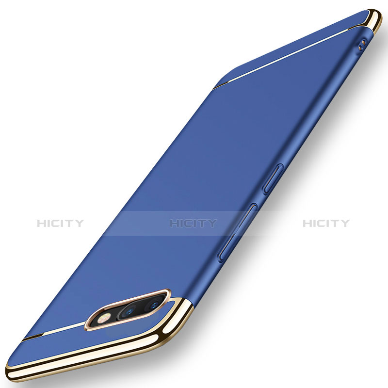 Coque Bumper Luxe Metal et Plastique Etui Housse M01 pour Huawei Honor V10 Bleu Plus