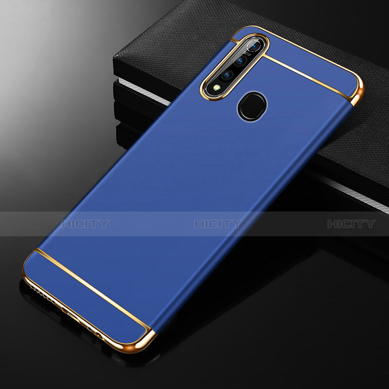Coque Bumper Luxe Metal et Plastique Etui Housse M01 pour Oppo A8 Bleu Plus
