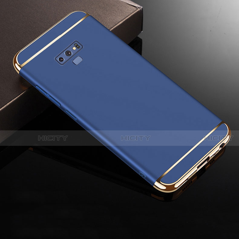 Coque Bumper Luxe Metal et Plastique Etui Housse M01 pour Samsung Galaxy Note 9 Bleu Plus
