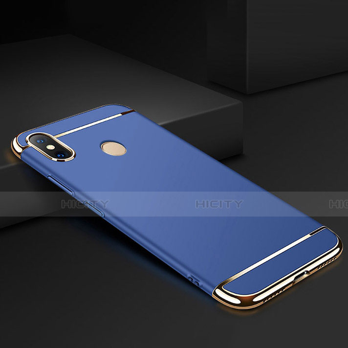 Coque Bumper Luxe Metal et Plastique Etui Housse M01 pour Xiaomi Mi Max 3 Bleu Plus