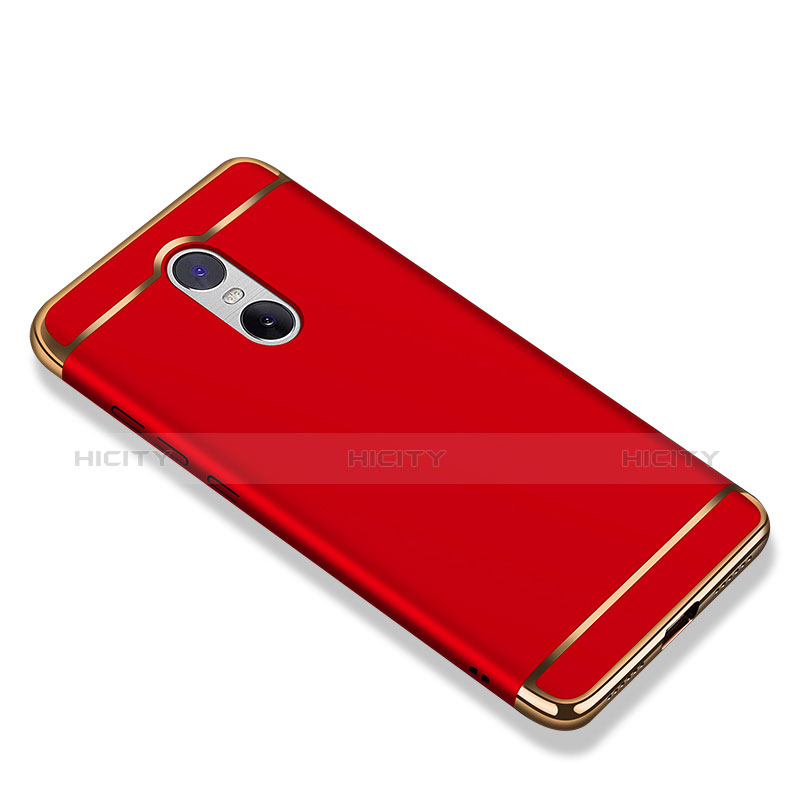 Coque Bumper Luxe Metal et Plastique Etui Housse M01 pour Xiaomi Redmi Note 4X High Edition Rouge Plus