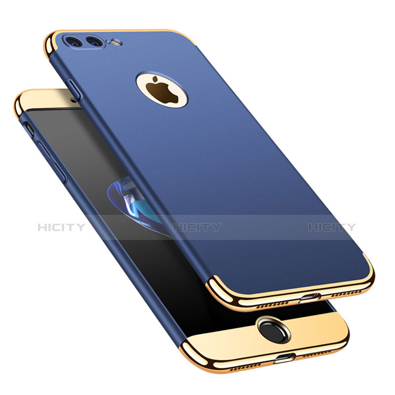 Coque Bumper Luxe Metal et Plastique Etui Housse M02 pour Apple iPhone 7 Plus Bleu Plus