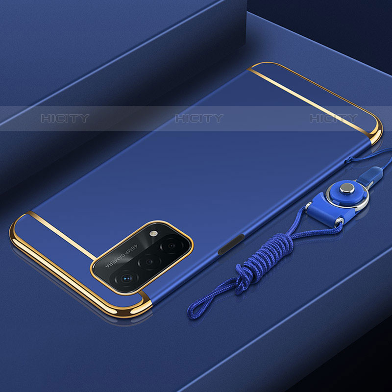 Coque Bumper Luxe Metal et Plastique Etui Housse P01 pour OnePlus Nord N200 5G Bleu Plus