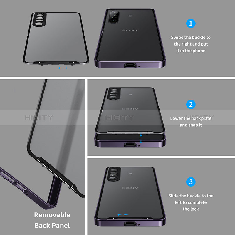 Coque Bumper Luxe Metal et Plastique Etui Housse pour Sony Xperia 1 IV Plus