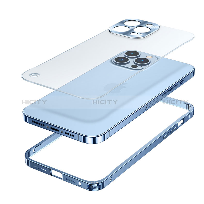 Coque Bumper Luxe Metal et Plastique Etui Housse QC1 pour Apple iPhone 13 Pro Plus