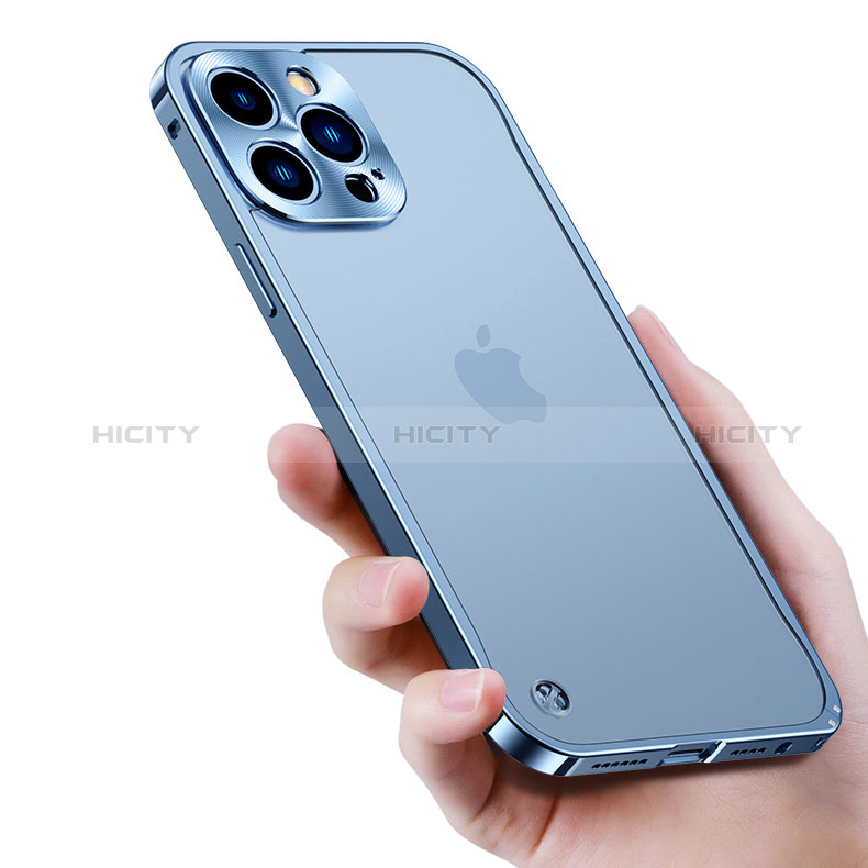 Coque Bumper Luxe Metal et Plastique Etui Housse QC1 pour Apple iPhone 13 Pro Plus