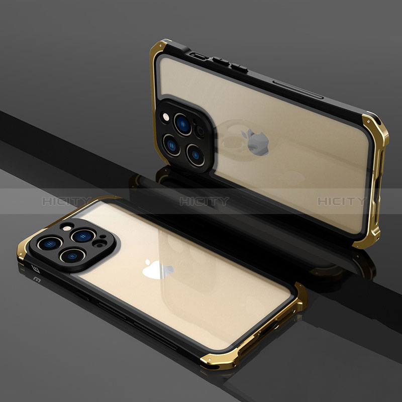 Coque Bumper Luxe Metal et Plastique Etui Housse SQ1 pour Apple iPhone 14 Pro Plus