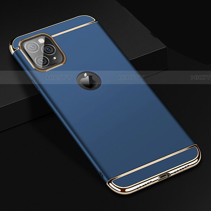 Coque Bumper Luxe Metal et Plastique Etui Housse T01 pour Apple iPhone 11 Pro Max Bleu Plus