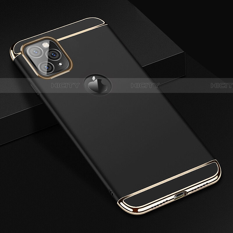 Coque Bumper Luxe Metal et Plastique Etui Housse T01 pour Apple iPhone 11 Pro Max Noir Plus