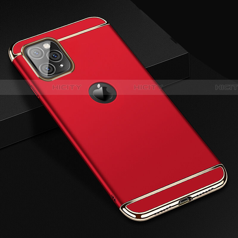 Coque Bumper Luxe Metal et Plastique Etui Housse T01 pour Apple iPhone 11 Pro Max Rouge Plus