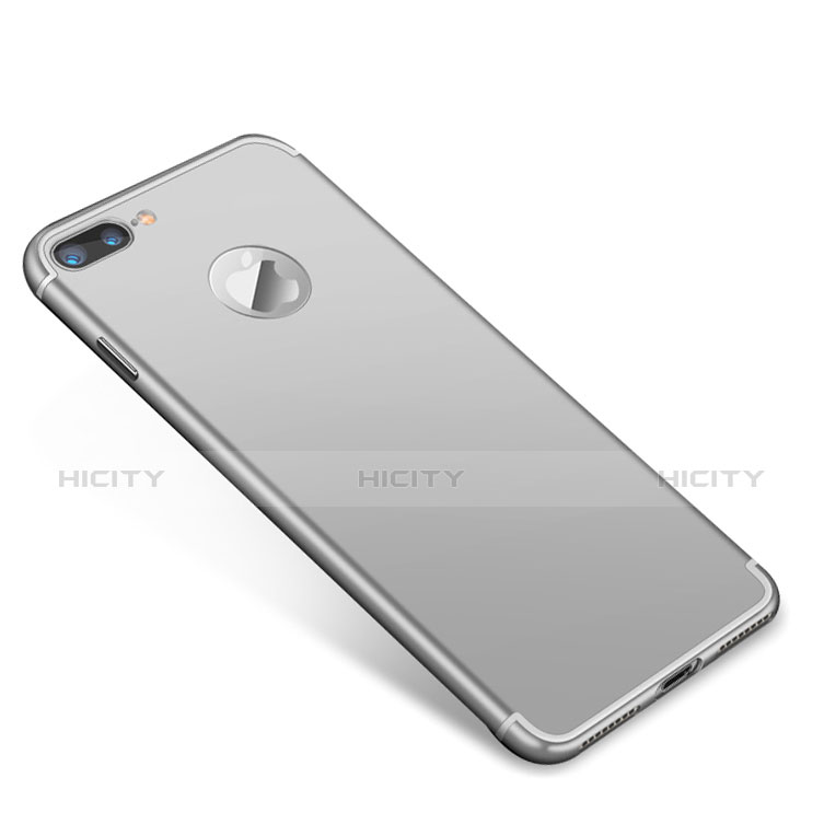 Coque Bumper Luxe Metal et Plastique Etui Housse T01 pour Apple iPhone 8 Plus Argent Plus