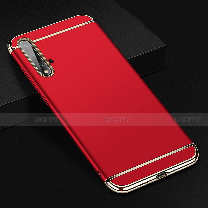 Coque Bumper Luxe Metal et Plastique Etui Housse T01 pour Huawei Nova 5 Rouge Plus