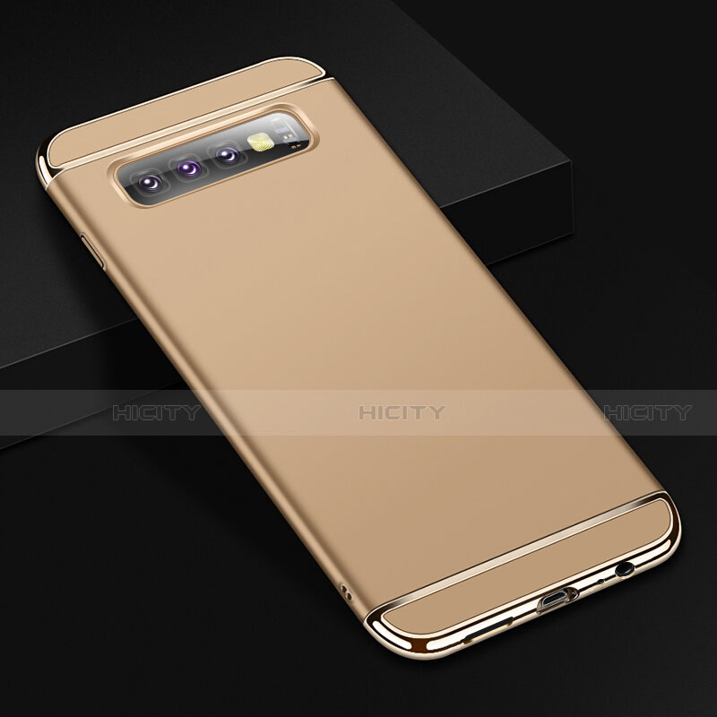 Coque Bumper Luxe Metal et Plastique Etui Housse T01 pour Samsung Galaxy S10 5G Or Plus