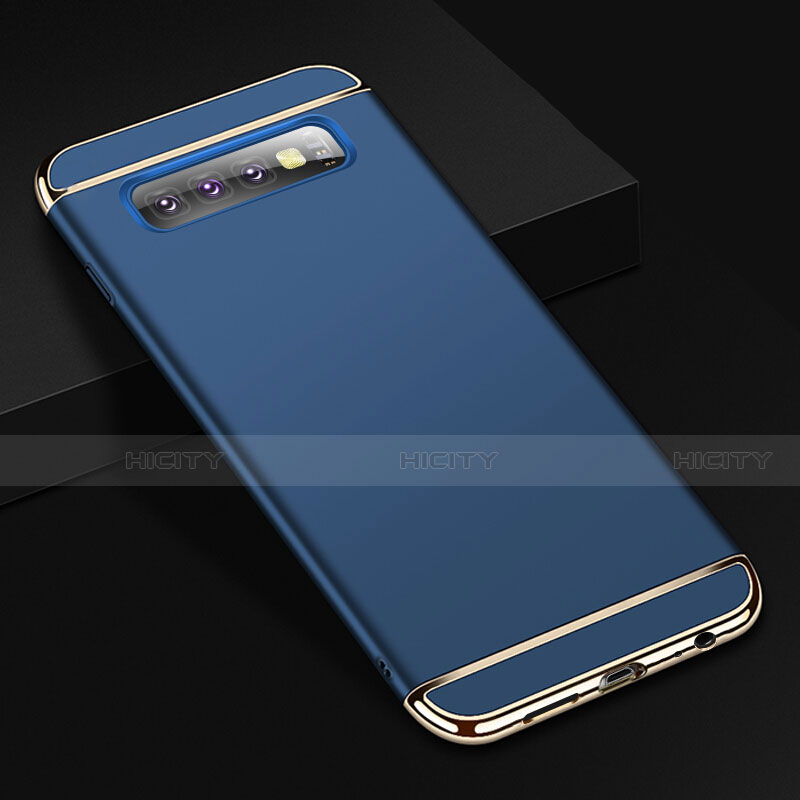 Coque Bumper Luxe Metal et Plastique Etui Housse T01 pour Samsung Galaxy S10 Plus Bleu Plus