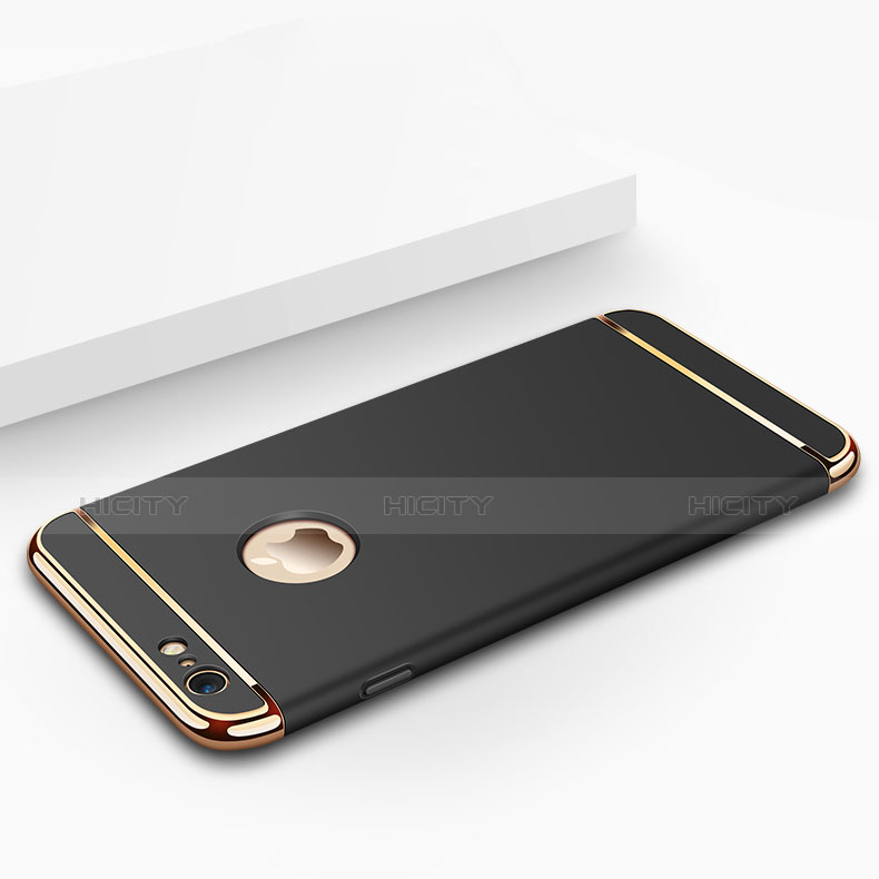 Coque Bumper Luxe Metal et Plastique M01 pour Apple iPhone 6 Plus Noir Plus