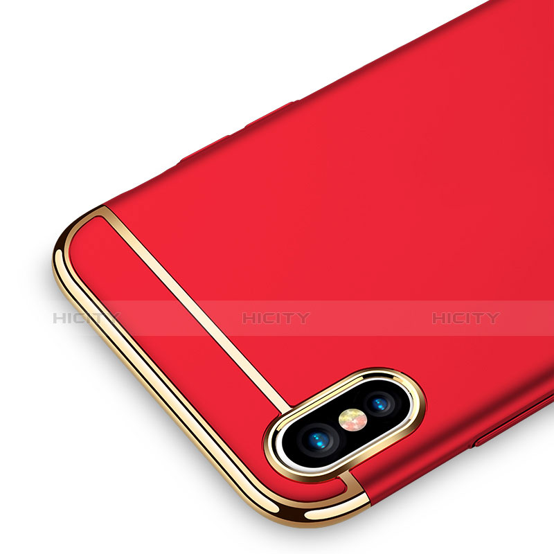 Coque Bumper Luxe Metal et Plastique M01 pour Apple iPhone Xs Rouge Plus