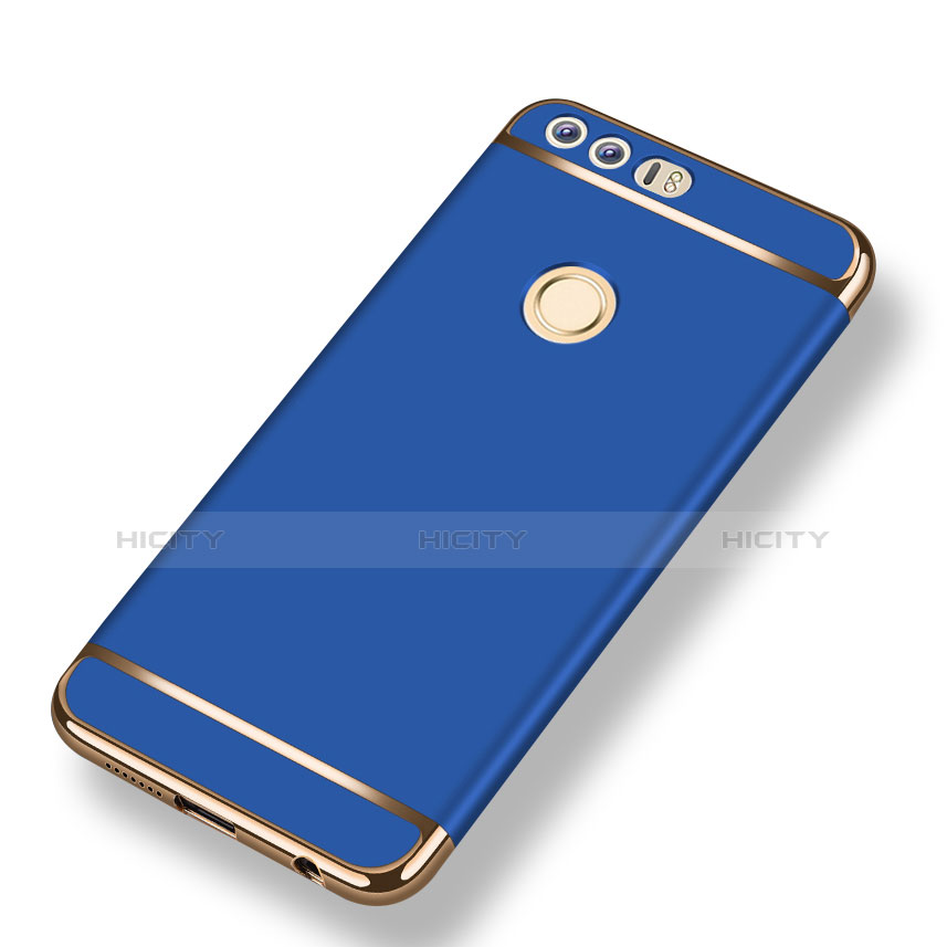 Coque Bumper Luxe Metal et Plastique M01 pour Huawei Honor 8 Bleu Plus