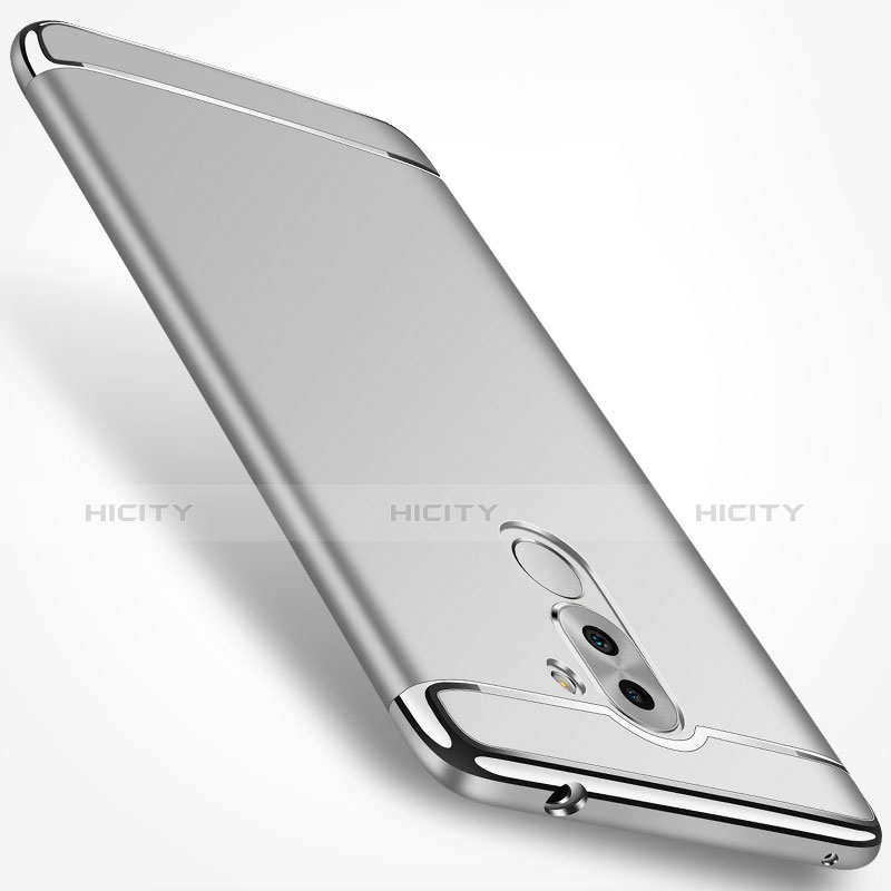 Coque Bumper Luxe Metal et Plastique M02 pour Huawei Honor 6X Argent Plus